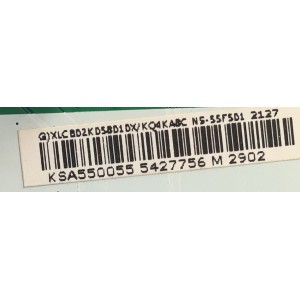 MAIN PARA TV INSIGNIA / NUMERO DE PARTE XLCB02K058 / 715GC034-M0C-B00-005Y / (G)XLCB02K058010X / KSA550055 / 5427756 / PANEL TPT550WR-D093.L REV:S21B / MODELO NS-55F501NA22